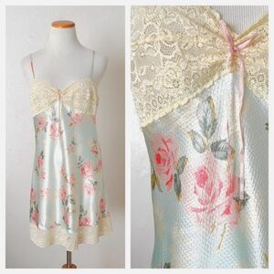 Women’s Morgan Taylor Intimates Vintage Flower Midi Lingerie Dress